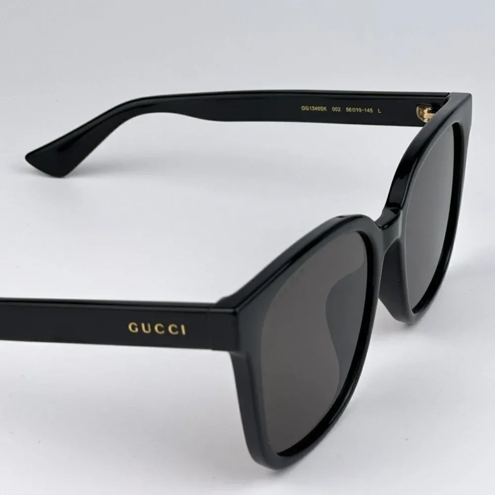 SALE! NEW Gucci GG1346SK 002 Black Brown Polarized Square Unisex Sunglasses